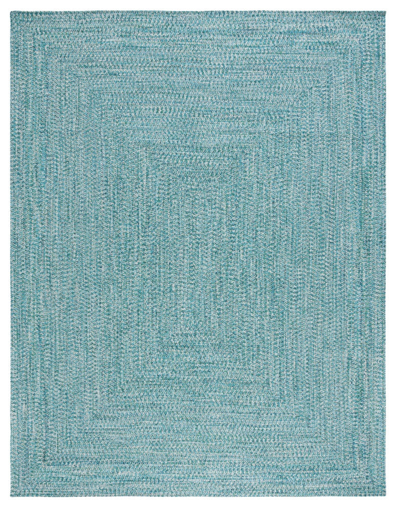 Safavieh Braided BRA201 Rug Machine-Washable, Teal/Green, 9'x12'