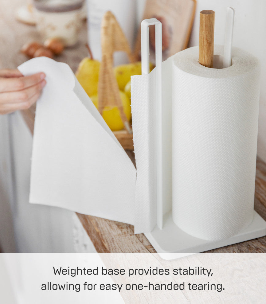 Tosca One-Handed-Tear Paper Towel Holder, White