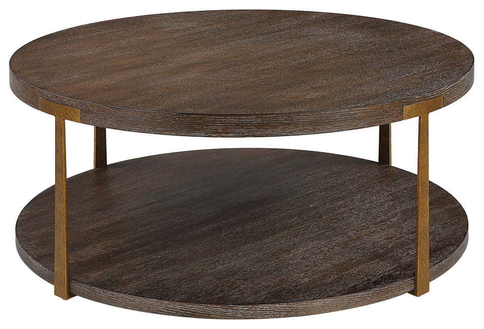 Uttermost Palisade Round Wood Coffee Table