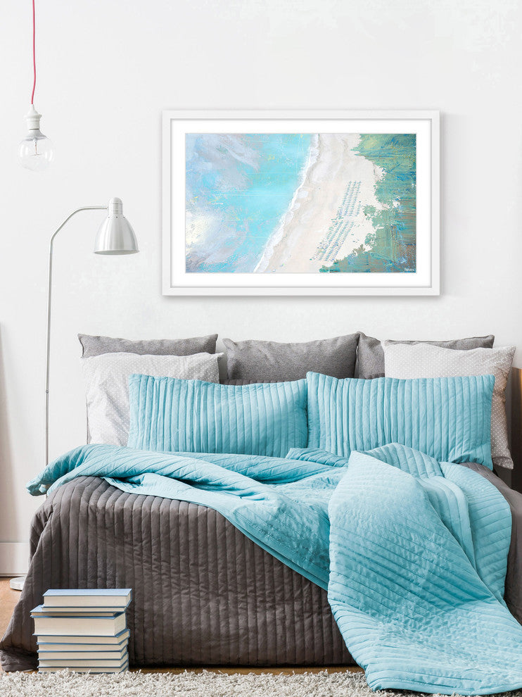 "Coastal Sand" Framed Painting Print, 24"x16"