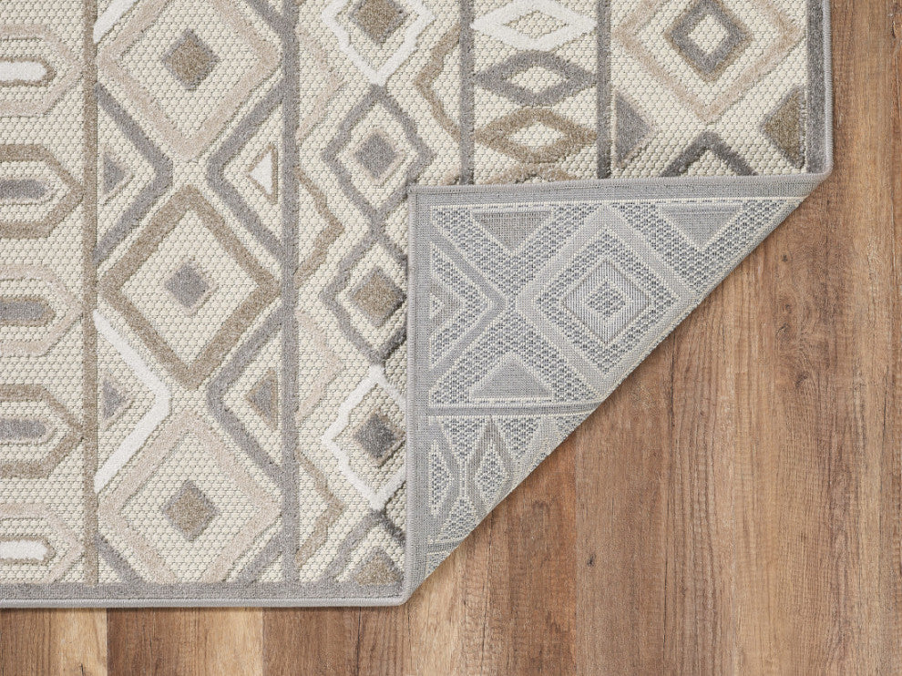 KAS Calla 6925 Grey Aztec Area Rug, 7'10" x 9'10"