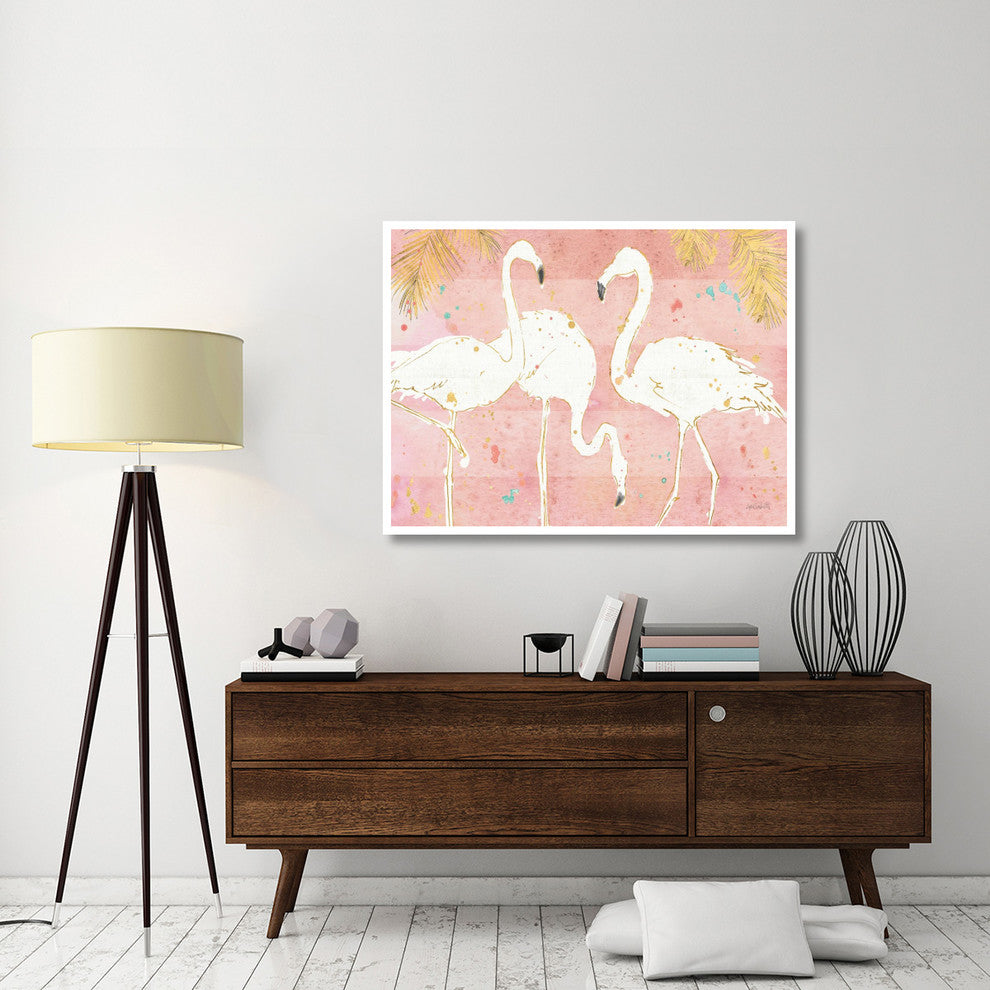 "Flamingo Fever IV" Digital Paper Print by Anne Tavoletti, 50"x38"