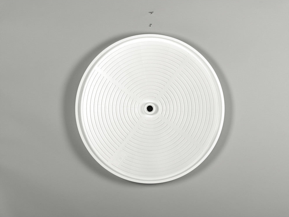 Polymer Full Circle 1-Shelf Lazy Susan for Corner Base Cabinet, White, 24"W