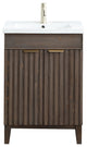 Palos Bathroom Vanity, Spruce Aged Brown, 24", Ceramic Top, No Mirror