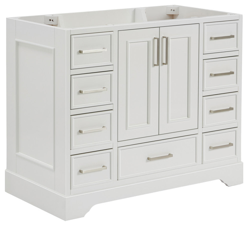 Ariel Stafford 42" Single Sink Bathroom Vanity Base, White