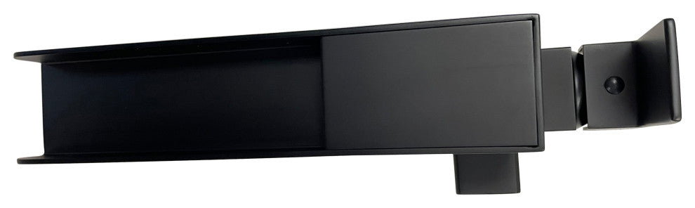 Waterfall Floor Mounted Tub Faucet With Hand Held Shower, Matte Black