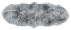 Modern Sheepskin Double Pelt 2'x3' Rug, Quicksilver