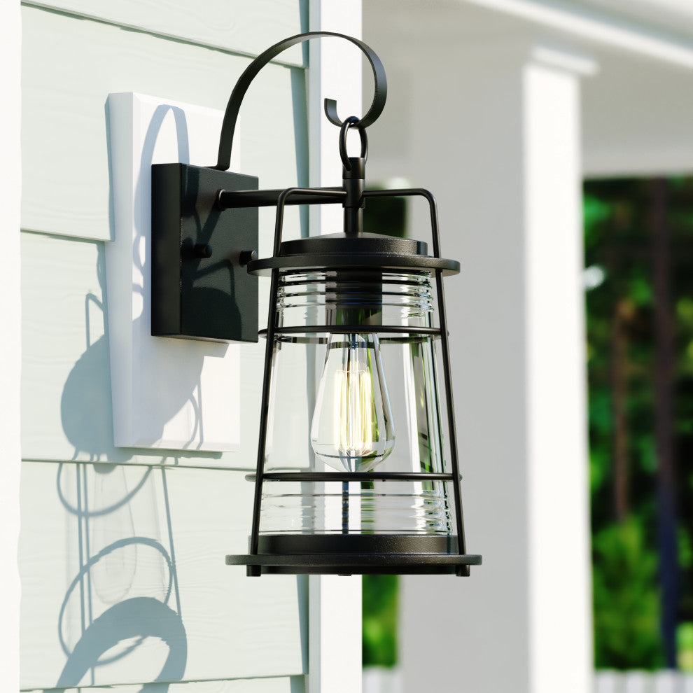 Montauk 7" Outdoor Wall Light Textured Black
