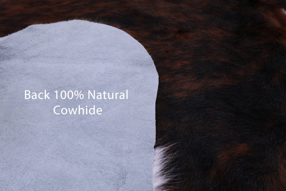 6' 9" X 6' 3" Organic Natural Hair-On Cowhide Area Rug C1646