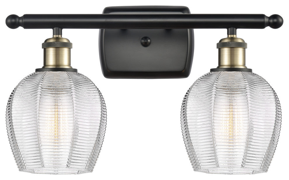 Innovations 516-2W-BAB-G462-6-LED 2 Light Bath Vanity Light, Black Antique Brass