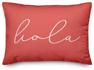 Hola Thin Script Outdoor Lumbar Pillow