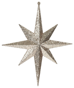 Vickerman 12" Rose Gold Glitr Bethlehem Star 2/Bag
