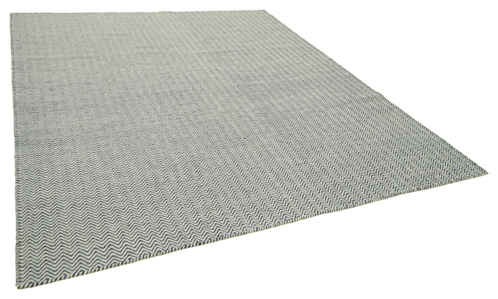 Rug N Carpet - Handmade Modern Design 8' 1'' x 10' 0'' Wool Unique Kilim Rug