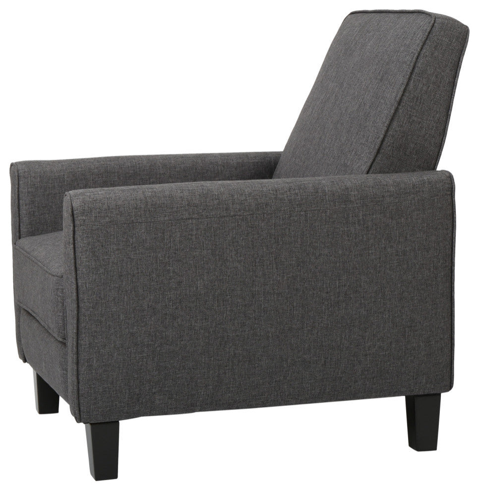 Susan Fabric Recliner, Set of 2, Smoke and Dark Brown