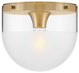 Beck LED Flush Mount, Lacquered Brass