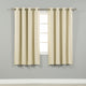 Solid Grommet Top Thermal Insulated Blackout Curtains, Beige, 63"