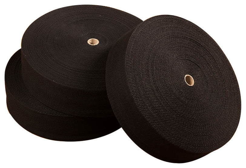 NaturalAreaRugs Cotton Non Slip Carpet Tape (2.75 In x 164 Ft), Black
