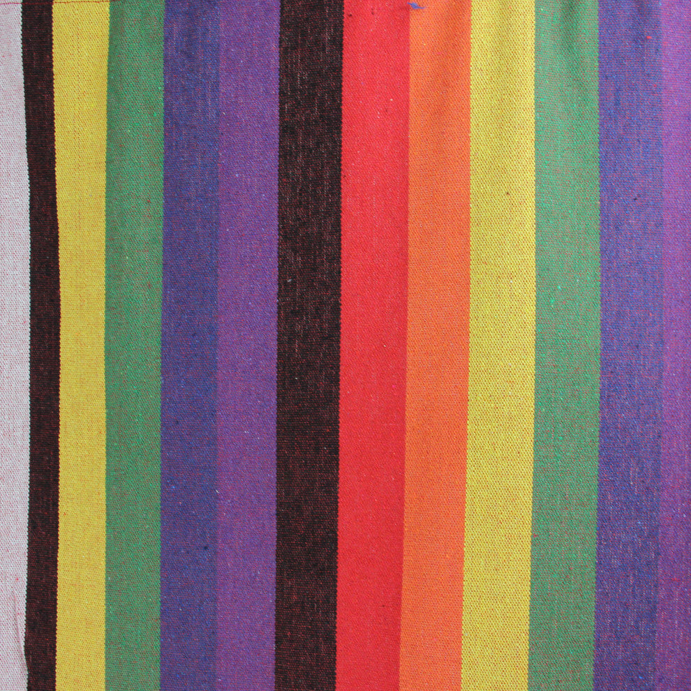 Striped Woven Cotton Double Tree Hammock Multi-Color