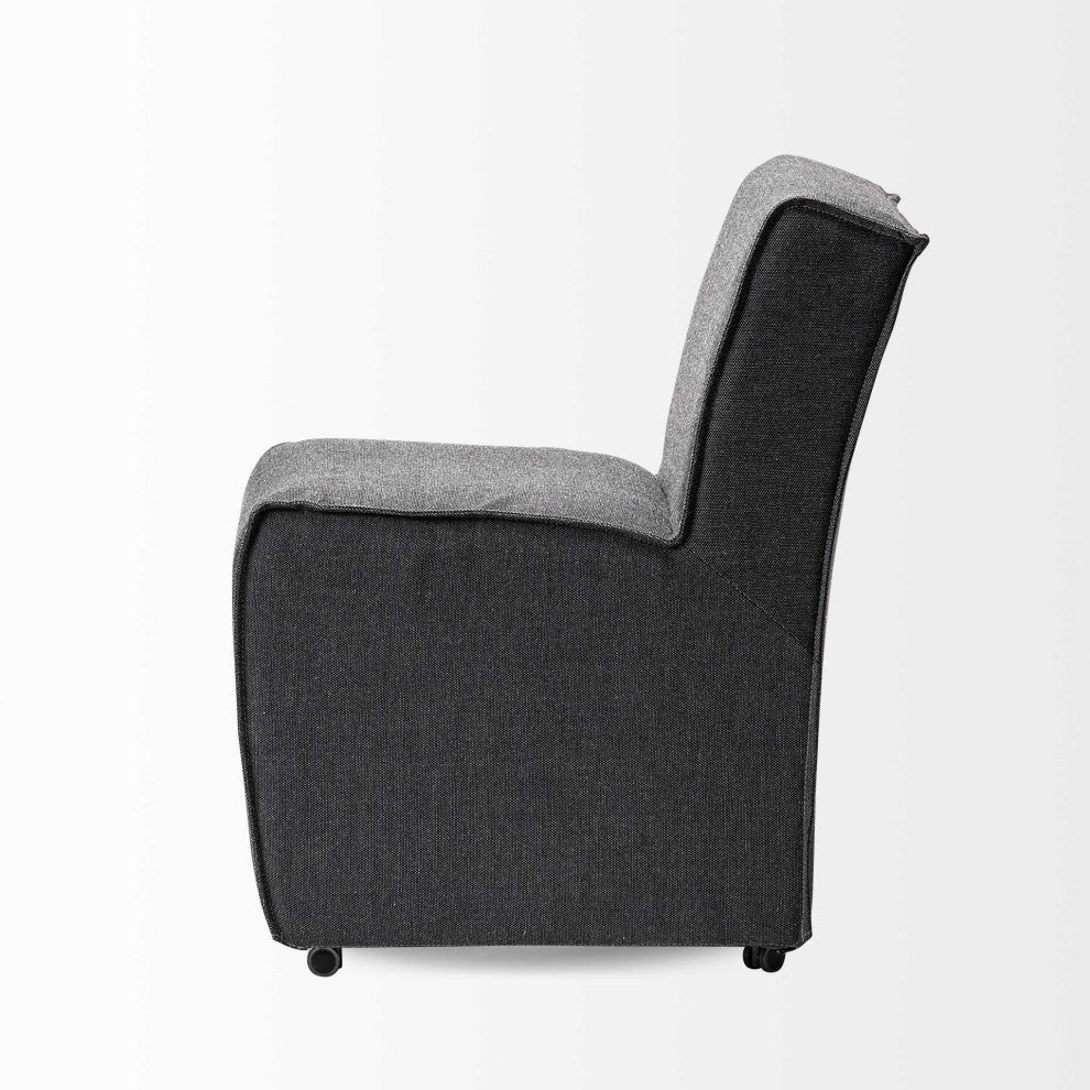 Gray Upholstered Fabric Side Chairs, Set of 2
