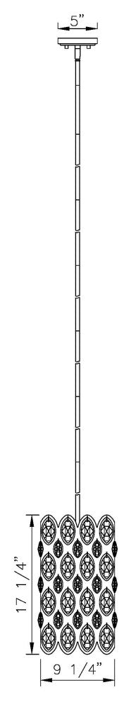 Zlite 822P9-HB 3-Light Pendant, Heirloom Brass