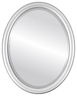 Pasadena Framed Oval Mirror, Silver Spray, 17"x21"