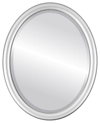 Pasadena Framed Oval Mirror, Silver Spray, 17"x21"
