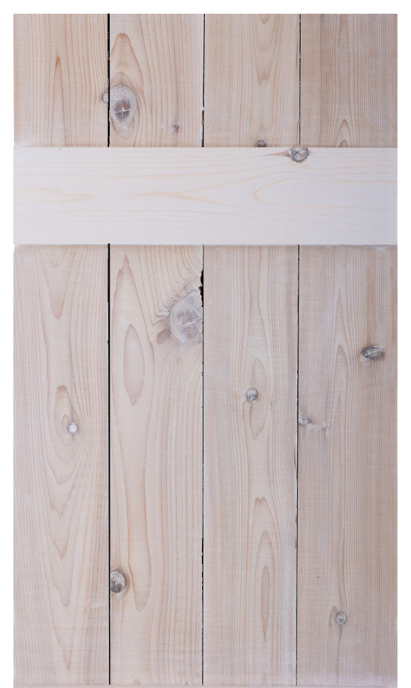 Traditional Board and Batten Exterior Shutters Pair, White Wash, 60