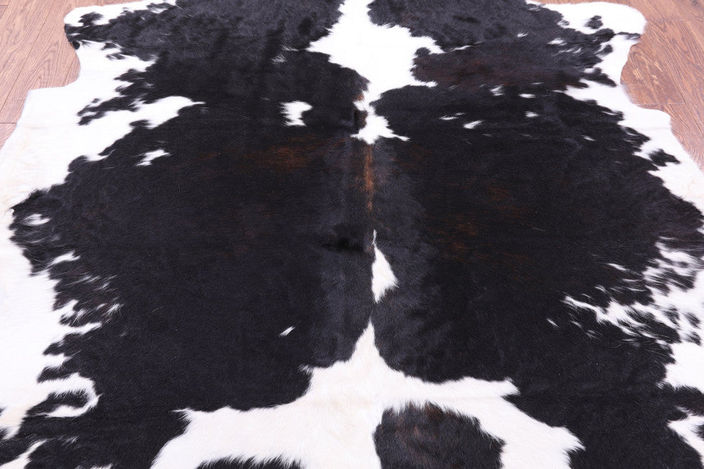 7' 1" X 6' 4" Organic Natural Hair-On Cowhide Area Rug C1710