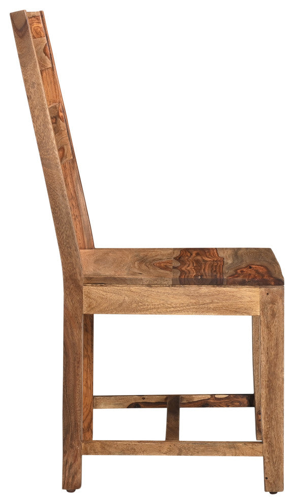 Damian 7-piece Live Edge Solid Wood Dining Set, Brown
