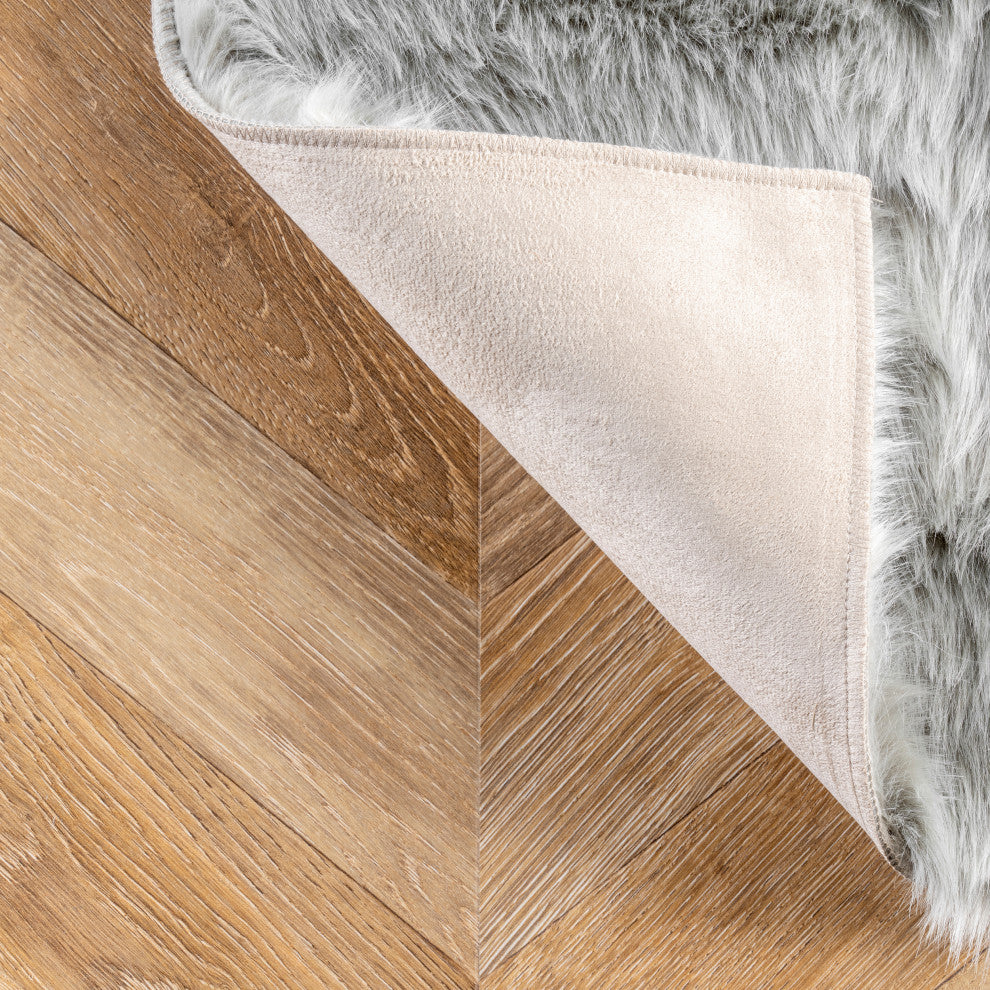 Nuloom Drummond Shag Area Rug, Grey 5'Round