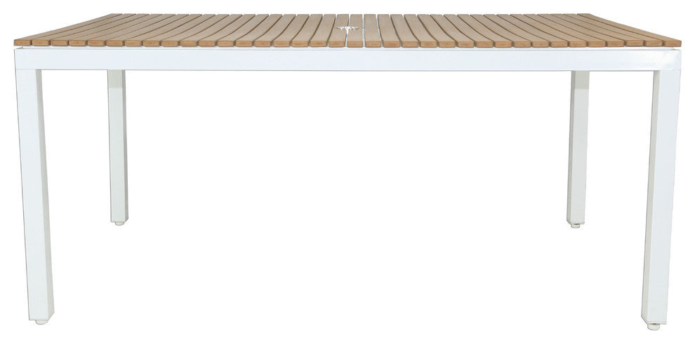 Riviera Outdoor Rectangle Dining Table, White