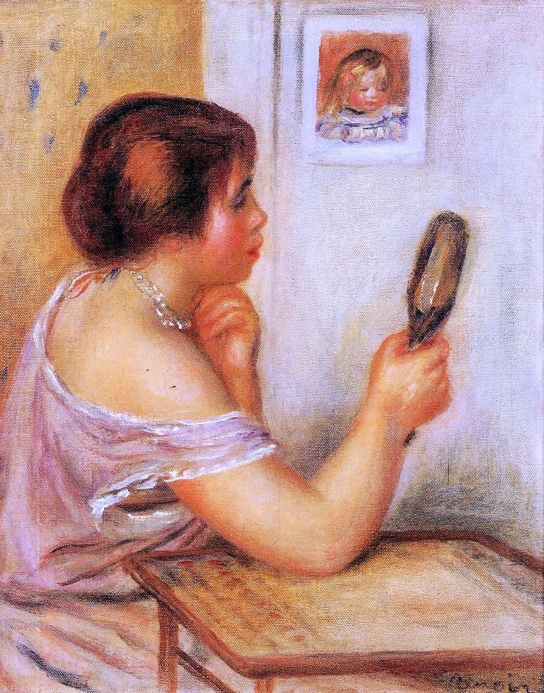 Pierre Auguste Renoir Gabrielle Holding a Mirror Wrapped Canvas