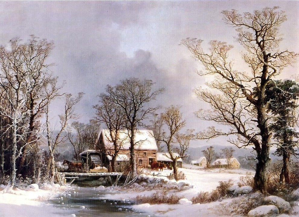 George Henry Durrie Winter in the Country Wall Decal