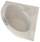 Venzi Esta 60"x60" Corner Air Jetted Bathtub With Center Drain By Atlantis