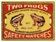 "Two Frogs Safety Matches" Digital Paper Print by Phillumenart, 42"x32"