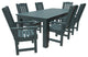 Springville 7-Piece 42x84 Dining Set, Weathered Acorn, Nantucket Blue