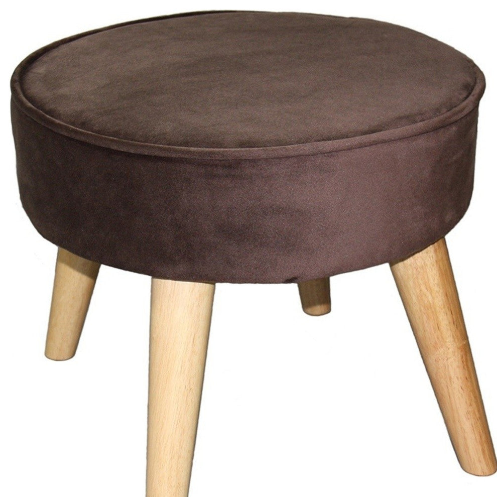 Useful Brown Suede Foot Stool