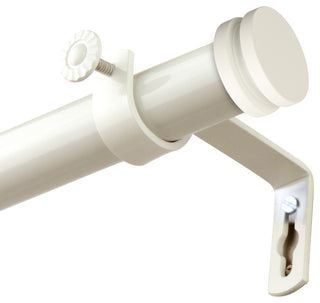 Lid 1" Curtain Rod, White, 160-240"