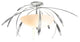 Dahlia Medium Semi-Flush, Sterling Finish, Opal Glass