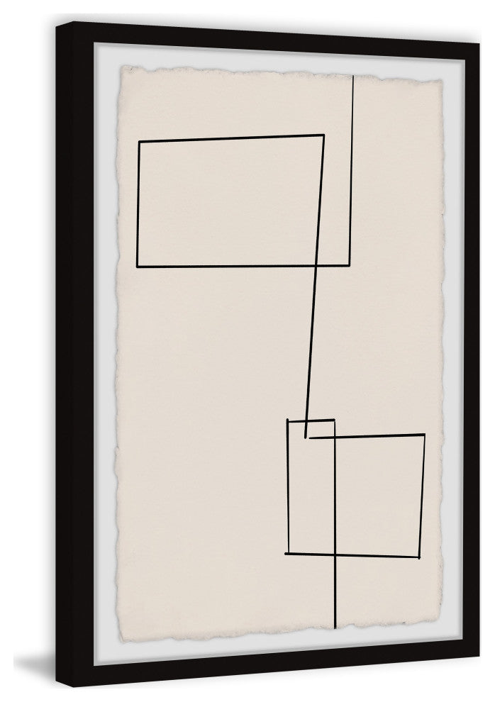 "Flowing Box Lines" Framed Painting Print, 16x24
