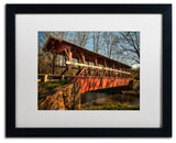 'The Colvin Covered Bridge' Matted Framed Canvas Art by Lois Bryan