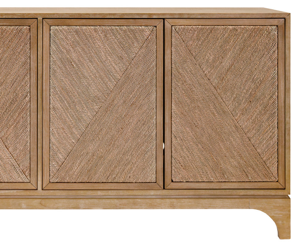 Coastal Style 70" TV Console Entertainment Stand Wood, Brown