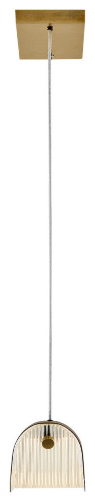 Fredrick Ramond FR41555 Arco 46"W LED Linear Chandelier - Heritage Brass