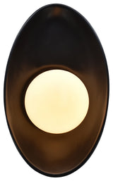 Ambiance Oval Coupe Wall Sconce, Carbon Matte Black
