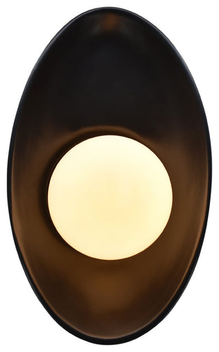 Ambiance Oval Coupe Wall Sconce, Carbon Matte Black