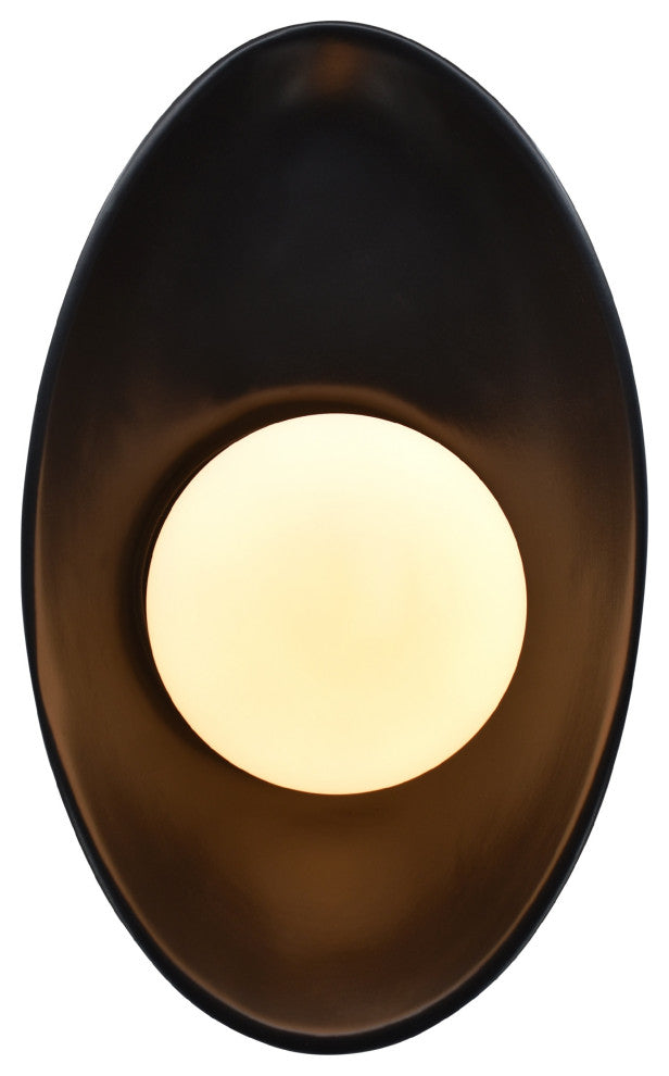 Ambiance Oval Coupe Wall Sconce, Carbon Matte Black