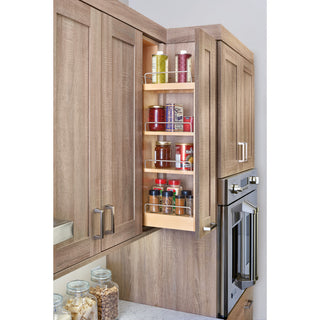 Wood Wall Cabinet Pull Out Organizer for 30" H Cabinets With BB Soft Close, 6.5"