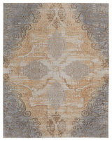 Neoma Traditional Medallion, Silver/Tan/Gray, 3'9"x5'7" Accent Rug