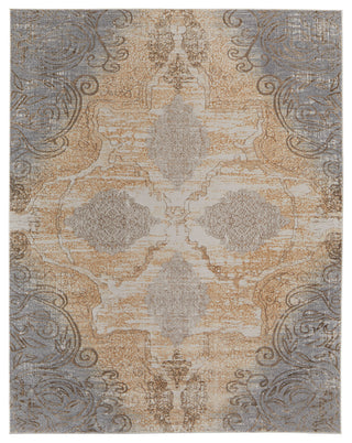 Neoma Traditional Medallion, Silver/Tan/Gray, 3'9"x5'7" Accent Rug