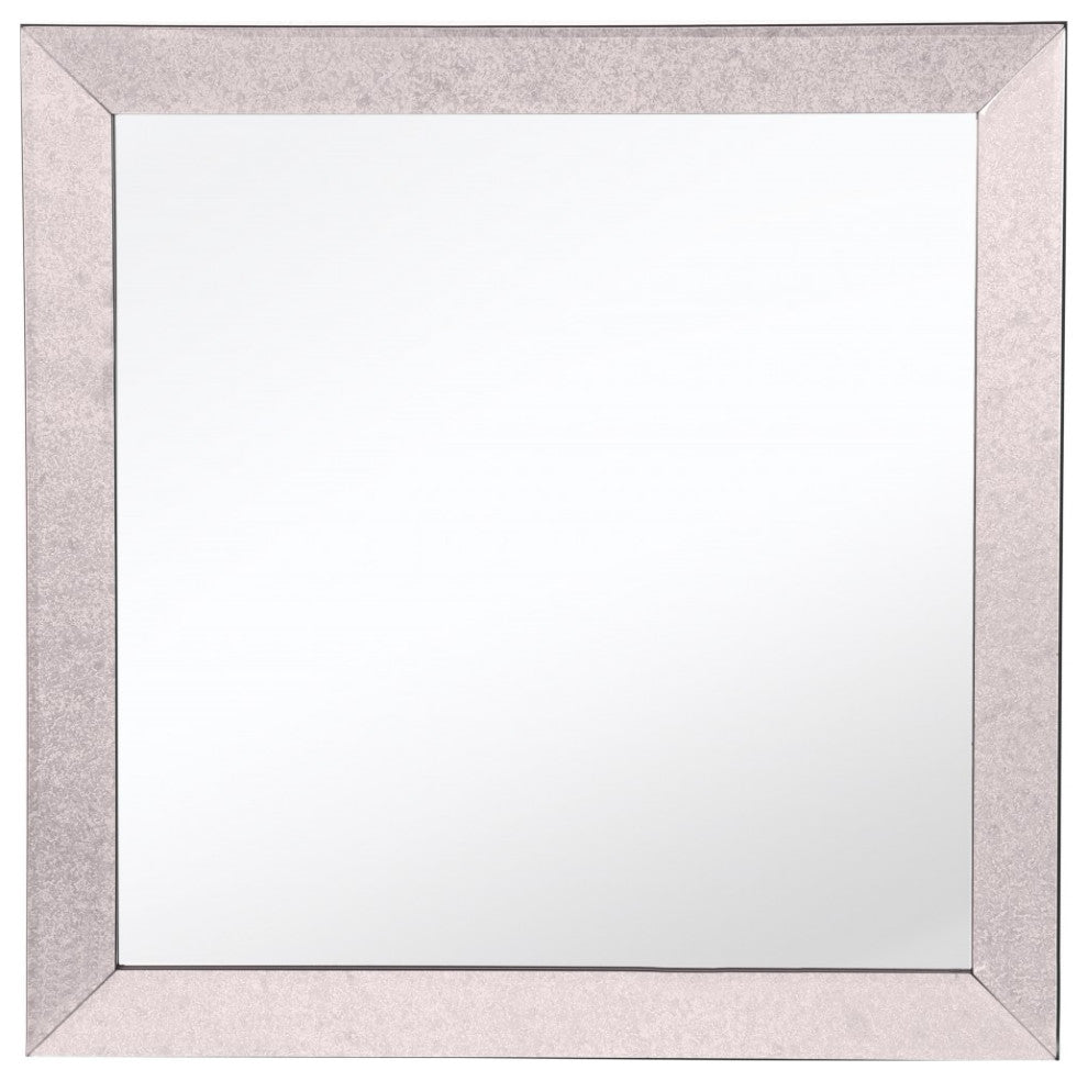 Grey Square Glass Mirror